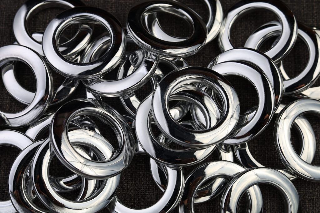 Glossy,nickel Plated,or,chrome Plated,eyelets,for,attaching,curtains,in,the